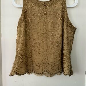 Chadwicks Gold Beaded Blouse